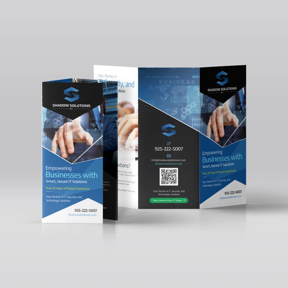 Main view of Shadow Solutions Inc MSP Trifold Brochure - Outer spread